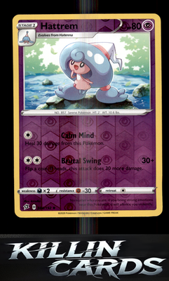 Reverse Holofoil Hattrem 084/192 Pokemon Uncommon SWSH02: Rebel Clash Card NM
