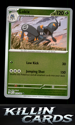 Reverse Holofoil Lokix 010/094 Pokemon Uncommon ME02: Phantasmal Flames Card NM