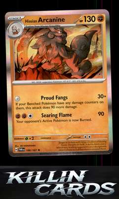 Hisuian Arcanine 100/167 Pokemon Rare SV06: Twilight Masquerade Card NM