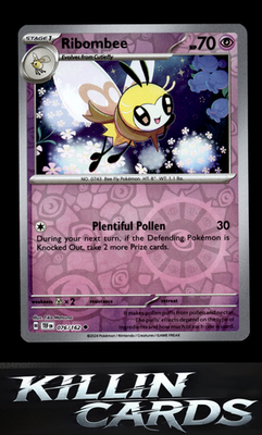 Reverse Holofoil Ribombee 076/162 Pokemon Uncommon SV05: Temporal Forces Card NM