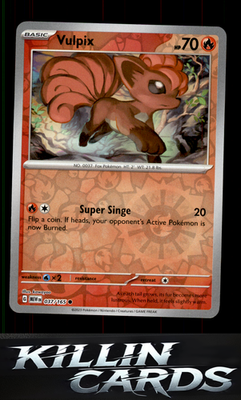 Reverse Holofoil Vulpix 037/165 Pokemon Common SV: Scarlet & Violet 151 Card NM