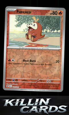 Reverse Holofoil Fuecoco 029/191 Pokemon Common SV08: Surging Sparks Card NM