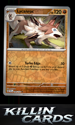 Reverse Holofoil Lycanroc 090/162 Pokemon Uncommon SV05: Temporal Forces Card NM