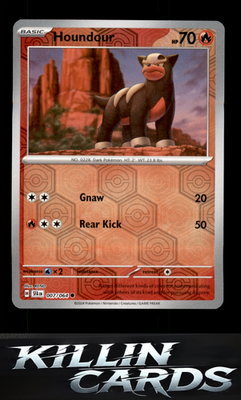 Reverse Holofoil Houndour 007/064 Pokemon Common SV: Shrouded Fable Card NM