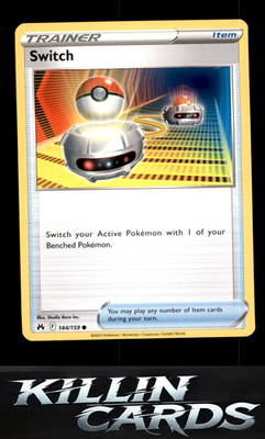 Switch 144/159 Pokemon Common SWSH: Crown Zenith Card NM