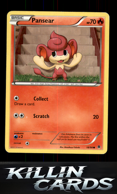 Pansear 18/98 Pokemon Common Emerging Powers Card NM