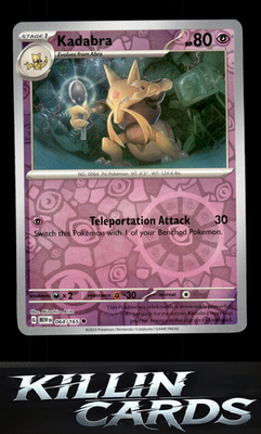 Reverse Holofoil Kadabra 064/165 Pokemon Uncommon SV: Scarlet & Violet 151 Card