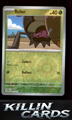 Reverse Holofoil Rellor 024/182 Pokemon Common SV10: Destined Rivals Card NM