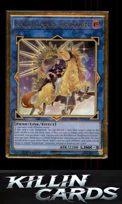 1st Edition Knightmare Unicorn MGED-EN034 YuGiOh Premium Gold Rare Maximum Gold: