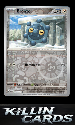 Reverse Holofoil Bronzor 066/131 Pokemon Common SV: Prismatic Evolutions Card NM