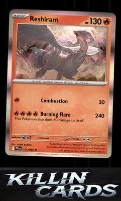 Reshiram 017/094 Pokemon Rare ME02: Phantasmal Flames Card NM