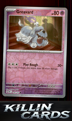 Reverse Holofoil Greavard - 100/197 100/197 Pokemon Common SV03: Obsidian Flames