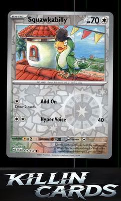 Reverse Holofoil Squawkabilly 141/159 Pokemon Common SV09: Journey Together Card