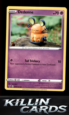 Dedenne 077/185 Pokemon Common SWSH04: Vivid Voltage Card NM