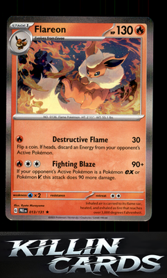 Flareon 013/131 Pokemon Rare SV: Prismatic Evolutions Card NM