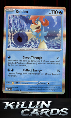 Keldeo 019/086 Pokemon Rare ME04: Chaos Rising Card NM