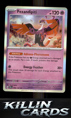 Fezandipiti 096/167 Pokemon Rare SV06: Twilight Masquerade Card NM
