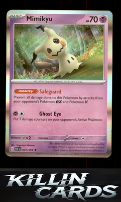 Mimikyu - 037/091 037/091 Pokemon Rare SV: Paldean Fates Card NM