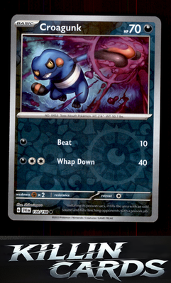 Reverse Holofoil Croagunk 130/198 Pokemon Common SV01: Scarlet & Violet Base Set