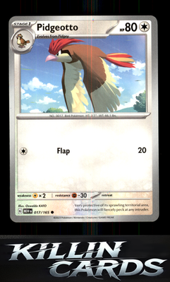 Pidgeotto 017/165 Pokemon Common SV: Scarlet & Violet 151 Card NM