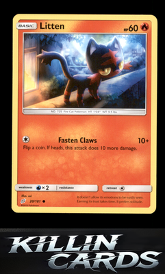 Litten 20/181 Pokemon Common SM - Team Up Card NM