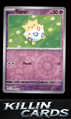 Reverse Holofoil Togepi 070/191 Pokemon Common SV08: Surging Sparks Card NM