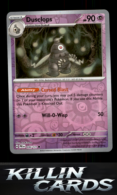 Reverse Holofoil Dusclops 036/131 Pokemon Common SV: Prismatic Evolutions Card N