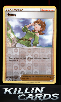 Reverse Holofoil Honey 142/198 Pokemon Uncommon SWSH06: Chilling Reign Card NM