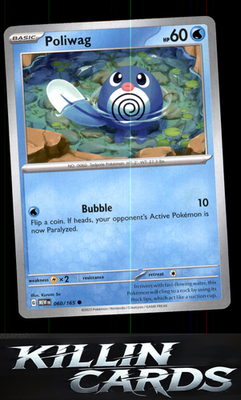Poliwag 060/165 Pokemon Common SV: Scarlet & Violet 151 Card NM