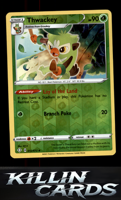 Reverse Holofoil Thwackey 012/072 Pokemon Uncommon Shining Fates Card NM