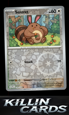 Reverse Holofoil Sentret 118/159 Pokemon Common SV09: Journey Together Card NM