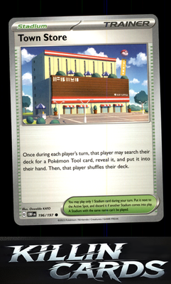 Town Store 196/197 Pokemon Common SV03: Obsidian Flames Card NM