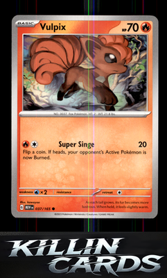 Vulpix 037/165 Pokemon Common SV: Scarlet & Violet 151 Card NM