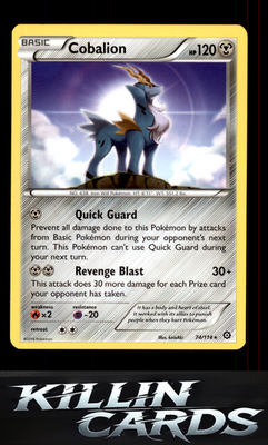 Cobalion 74/114 Pokemon Rare XY - Steam Siege Card NM