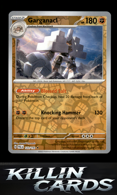 Reverse Holofoil Garganacl 123/193 Pokemon Rare SV02: Paldea Evolved Card NM