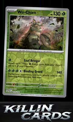 Reverse Holofoil Wo-Chien 018/182 Pokemon Rare SV04: Paradox Rift Card NM