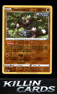 Reverse Holofoil Passimian 088/198 Pokemon Rare SWSH06: Chilling Reign Card NM
