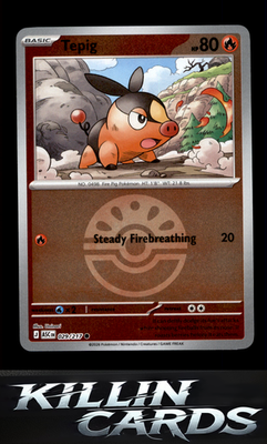 Reverse Holofoil Tepig (Friend Ball) 029/217 Pokemon Common ME: Ascended Heroes