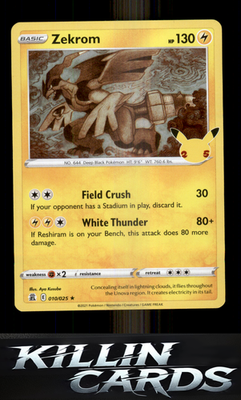 Zekrom 010/025 Pokemon Holo Rare Celebrations Card NM