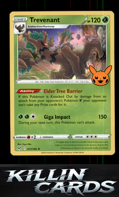 Trevenant 017/196 Pokemon Holo Rare SWSH11: Lost Origin Card NM