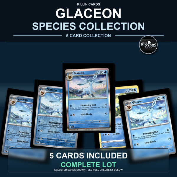 Pokemon TCG Glaceon Species Collection 5 Different Cards