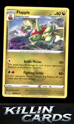 Flapple 120/203 Pokemon Rare SWSH07: Evolving Skies Card NM