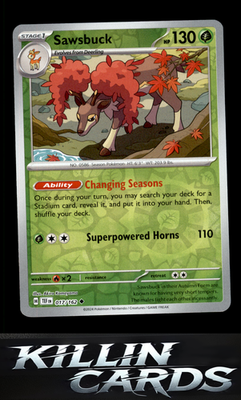 Reverse Holofoil Sawsbuck - 017/162 017/162 Pokemon Uncommon SV05: Temporal Forc