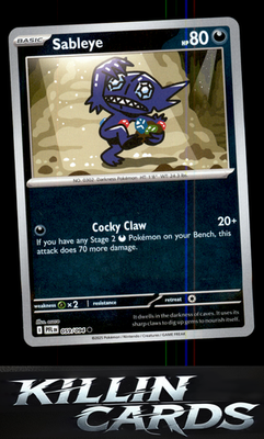 Reverse Holofoil Sableye 059/094 Pokemon Common ME02: Phantasmal Flames Card NM