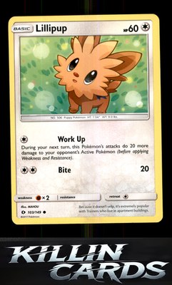 Lillipup 103/149 Pokemon Common SM Base Set Card NM
