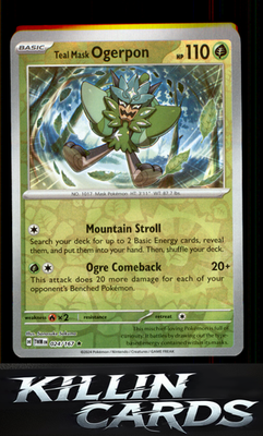 Reverse Holofoil Teal Mask Ogerpon 024/167 Pokemon Rare SV06: Twilight Masquerad