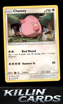 Chansey 101/145 Pokemon Common SM - Guardians Rising Card NM