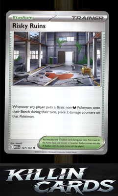 Risky Ruins 127/132 Pokemon Uncommon ME01: Mega Evolution Card NM