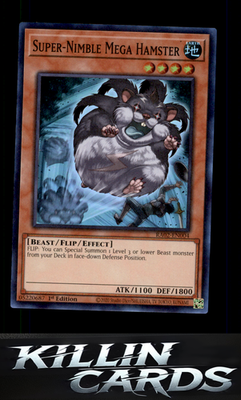 1st Edition Super-Nimble Mega Hamster (UR) RA02-EN004 YuGiOh Ultra Rare 25th Ann