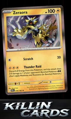Zeraora 078/182 Pokemon Rare SV10: Destined Rivals Card NM